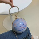 Simple Fashion Thin Chain Messenger Acrylic Ball Bag Nhav412418