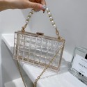 New Fashion Acrylic Rhombus Oneshoulder Transparent Jelly Bag Nhav412419