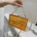 New Fashion Acrylic Rhombus Oneshoulder Transparent Jelly Bag Nhav412419