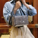 Fashion Inlaid Rhinestone Thin Chain Messenger Bag Nhav412424