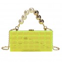 Fashion Transparent Pearl Chain Single Shoulder Acrylic Bag Nhav412426