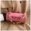 Fashion Small Cylinder Color Transparent Chain Messenger Bag Nhav412427