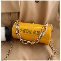 Fashion Small Cylinder Color Transparent Chain Messenger Bag Nhav412427