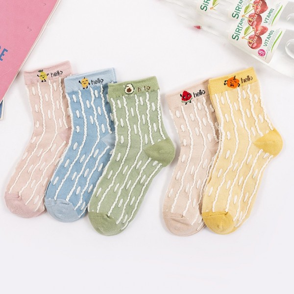 New Style Medium Tube Dark Flower Cotton Socks  Nhbf415209