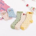 New Style Medium Tube Dark Flower Cotton Socks  Nhbf415209