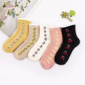 Korean Threedimensional Lace Fruit Tube Cotton Socks  Nhbf415210