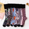 New Cartoon Hit Color Long Tube Cotton Socks  Nhbf415212