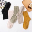 New Style Medium Tube Solid Color Lamb Wool Socks  Nhbf415217