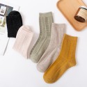 New Style Medium Tube Solid Color Lamb Wool Socks  Nhbf415217