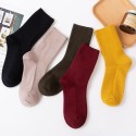 New Style Medium Tube Solid Color Lamb Wool Socks  Nhbf415217