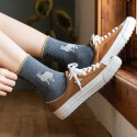 Korean Contrast Color Tube Polyester Cotton Socks  Nhbf415223