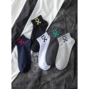 New Contrast Color Combed Cotton Short Boat Socks  Nhbf415228