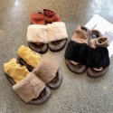 Retro Mink Fur Warm Open Toe Slippers Nhca415421