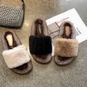 Retro Mink Fur Warm Open Toe Slippers Nhca415421