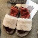 Retro Mink Fur Warm Open Toe Slippers Nhca415421