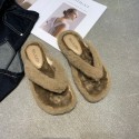 Solid Color Mink Fur Flip Flops Nhca415426