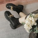 Retro Chain Platform Pu Leather Shoes Nhca415430