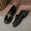 Retro Chain Platform Pu Leather Shoes Nhca415430