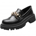 Retro Chain Platform Pu Leather Shoes Nhca415430