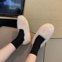 Korean Roundtoe Flat  Plush Shoes Nhca415436