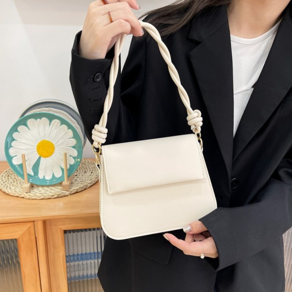 Solid Color Twist Shoulder Strap Korean Style Underarm Handbag Nhgn407251