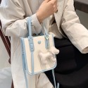 Hit Color Simple Crossbody Portable Small Square Bag Nhgn407253