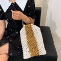 Vintage Handwoven Contrast Color Hollow Net Pocket Bag Nhgn407262