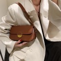 Retro Solid Color Messenger Shoulder Armpit Small Square Bag  Nhgn407894