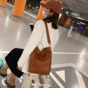 Textured Large Capacity Simple Shoulder Bucket Bag Nhgn407917