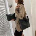 Textured Large Capacity Simple Shoulder Bucket Bag Nhgn407917