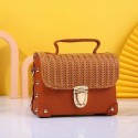 New Pu Woven Metal Lock Small Square Bag  Nhgo408747