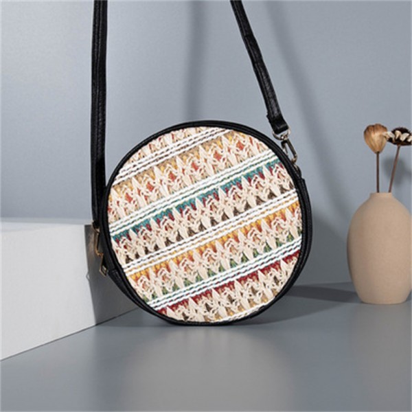 Simple Pp Straw Woven Diagonal Bag  Nhgo408750