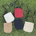 Straw Rope Crochet Messenger Woven Bag  Nhgo409567