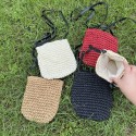 Straw Rope Crochet Messenger Woven Bag  Nhgo409567