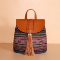 New Style Ethnic Woven Tassel Backpack  Nhgo409632