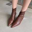 Fashion Stiletto Short Midheel Boots Nhhu401703