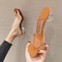 Transparent Clashing Color Special Heel Lippers Nhhu401706