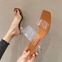 Transparent Clashing Color Special Heel Lippers Nhhu401706