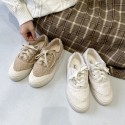 Korean Plush Flat Round Toe Laceup Shoes Nhhu415479