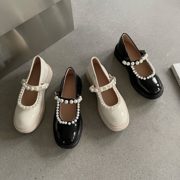 Simple Fashion Pearl Single Thicksoled Shoes Nhhu415490