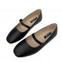 Retro Roundtoe Shallow Mouth Buckle Shoes Nhhu415519