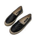 Korean Lingge Straw Woven Platform Shoes Nhhu415523