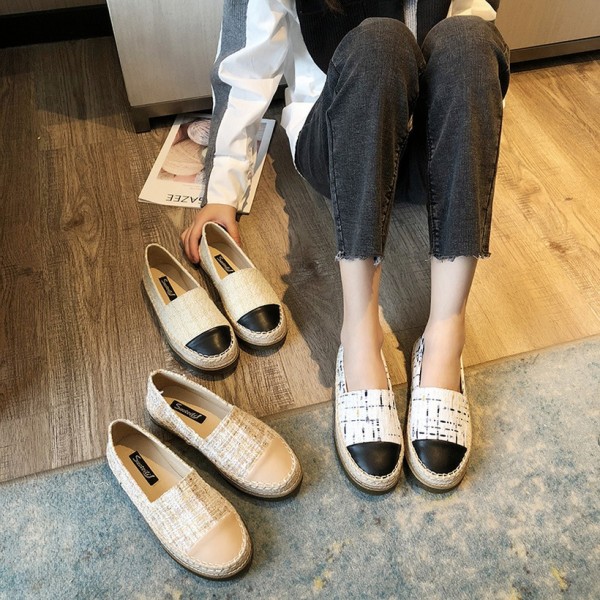 Casual Contrast Color Flatsoled Thicksoled Loafers Nhhu415524