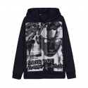 Portrait Print Hooded Zipper Sweater  Nhis413035