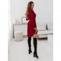 Solid Color Longsleeved Button Dress  Nhis413159