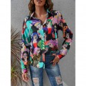 Color Figure Printed Longsleeved Button Shirt  Nhis413194