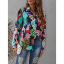 Color Figure Printed Longsleeved Button Shirt  Nhis413194