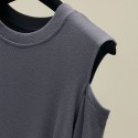 Simple Solid Color Strapless Longsleeved Top Tshirt Nhis414750