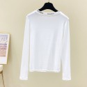 Simple Round Neck Thread Long Sleeve Tshirt Nhis414751