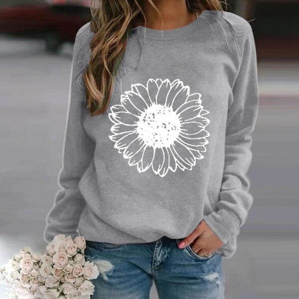 Fashion Printing Flower Hedging Longsleeved Sweater Nhko414714